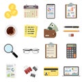 Set Auditing, Tax Process, Accounting Icons Royalty Free Stock Photo