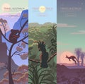 Set of Australian travel posters