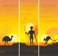 Set of Australian travel posters