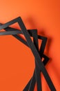 Set of automotive display panel frames on orange background Royalty Free Stock Photo