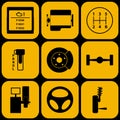 Set of automotive icons