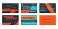 Set of Automotive repair Service business cards layout templates Royalty Free Stock Photo