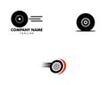 Set of Automotive Tyre Shop Logo Design Inspiration Vector Royalty Free Stock Photo