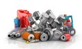 Set of autoparts. Royalty Free Stock Photo