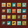 set of autumn icons. Vector illustration decorative design