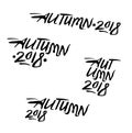 Set Autumn 2018 logo templats.