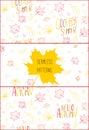 Set of autumn patterns Royalty Free Stock Photo