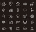 Set of autumn related icons Royalty Free Stock Photo