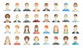 Set of avatar icons. People wearing masks Royalty Free Stock Photo