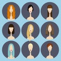 Set of avatar icons Royalty Free Stock Photo