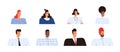 Set of avatars for business people. Team of different nationalities