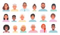 Set of avatars of characters of different ages and nationalities. A collection of portraits of men and women, boys and girls Royalty Free Stock Photo