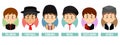 Set Avatars with Different Countries Royalty Free Stock Photo