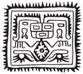 Ancient Mexican design. Set of Aztec labels and elements. Vector set illustration template tattoo. Royalty Free Stock Photo