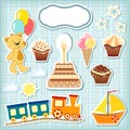 Set baby design elements. Royalty Free Stock Photo