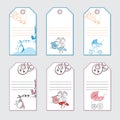 Set baby gift card. Hand drawn design Royalty Free Stock Photo