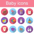 Set baby icons Royalty Free Stock Photo