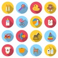 Set baby icons Royalty Free Stock Photo