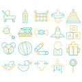 set of baby icons. Vector illustration decorative design Royalty Free Stock Photo