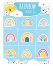 Set of baby rainbow stickers