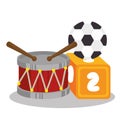 set baby toys icon Royalty Free Stock Photo