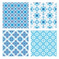 Set of background with ethnic patterns. seamless pattern in folk style. Royalty Free Stock Photo