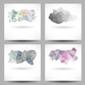 Set of backgrounds with abstract triangles Royalty Free Stock Photo