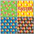 Set backgrounds Easter Holidays, abstract with easter eggs Royalty Free Stock Photo