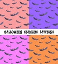 A set of backgrounds for the holiday Halloween, bat. Royalty Free Stock Photo