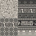 Set of backgrounds with Peruvian patterns