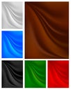 Set backgrounds with pleats on the fabric Royalty Free Stock Photo