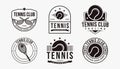 Set of badge emblem Tennis club, tournament, tennis logo design vector Royalty Free Stock Photo