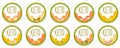 Set badge Keto diet. Vector emblems inscription keto vegetables, food enriched with ketones. A friendly diet for a