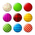 Set of badges with different patterns Royalty Free Stock Photo