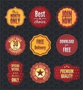 Set of badges and stickers Royalty Free Stock Photo