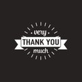 Set of badges with thank you graphics and design elements