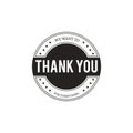 Set of badges with thank you graphics and design elements