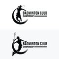 Set Of Badminton Smash Logo Designs