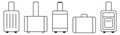 Set of baggage line icons