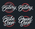 Set of Bakery, Bake Shop and Bread Shop logos