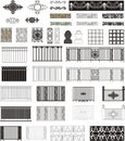 Set of balcony grilles Royalty Free Stock Photo