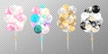 Set of balloons on transparent background. Royalty Free Stock Photo