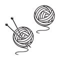 Set of balls of a yarn Royalty Free Stock Photo