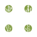 Set Bamboo Logo Template vector icon illustration design Royalty Free Stock Photo