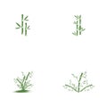 Set Bamboo Logo Template vector icon illustration design Royalty Free Stock Photo