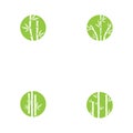 Set Bamboo Logo Template vector icon illustration design Royalty Free Stock Photo