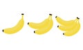 Set of banana icons. Vector illustration eps 10