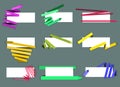 A set of banner arrows