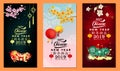 Set Banner Happy Chinese New Year 2019, Year of the Pig. Lunar new year. Chinese characters mean Happy New Year Royalty Free Stock Photo