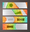 Set banner headline horizontal layout mosaic background04 Royalty Free Stock Photo